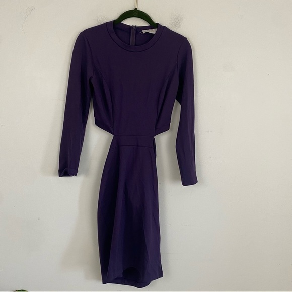 AMANDA UPRICHARD Minka Cut Out Dress in plum - Picture 3 of 6
